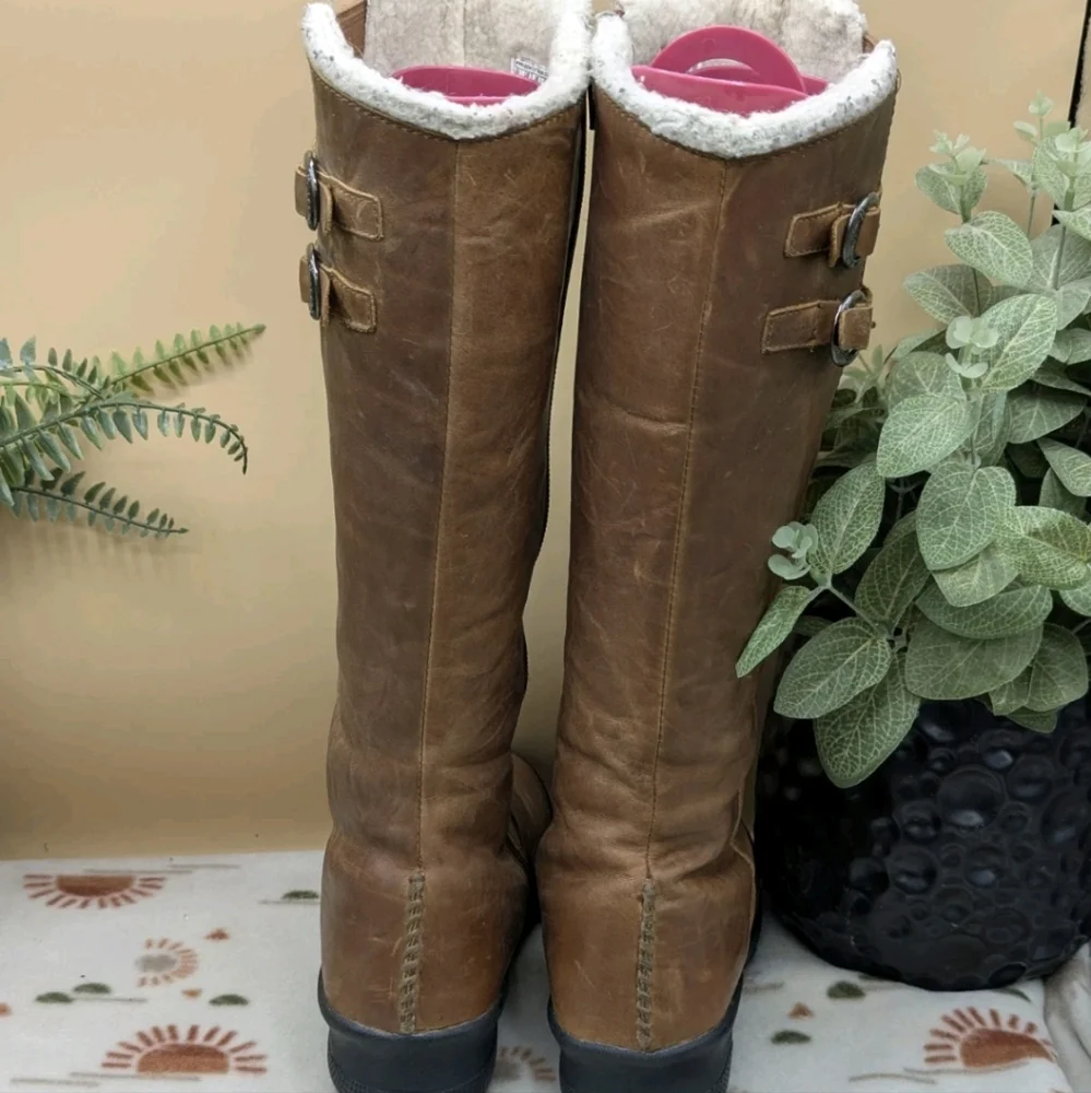 Keen Bern Baby Bern Brown Leather Women's Size 5 Tall Boots Youth 3/3.5